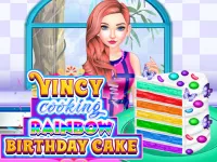 VINCY COOKING RAINBOW BIRTHDAY CAKE image