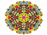 Mandala coloring book for adults and kids image