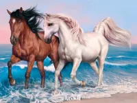 Animals Jigsaw Puzzle - Horses image