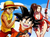 Goku, Luffy &amp; Mai Run image