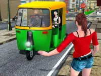 Public Tricycle Rickshaw Driver image