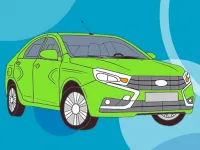 Russian Cars Coloring Book image
