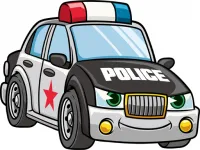 Cartoon Police Cars Puzzle image