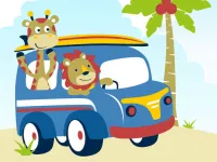 Cute Animals With Cars Difference image