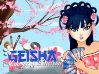 Geisha make up and dress up image