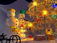 Snowman Family Time image