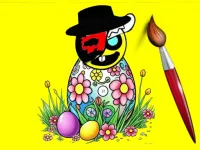 Sprunki Easter Coloring image