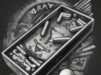 Pinball Black N White image