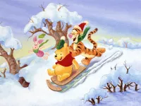 Christmas Winnie Pooh Jigsaw image
