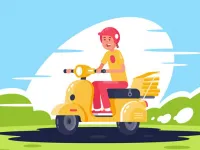 City Scooter Rides Jigsaw image